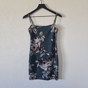 Mind Code Floral Mini Dress with Spaghetti Straps